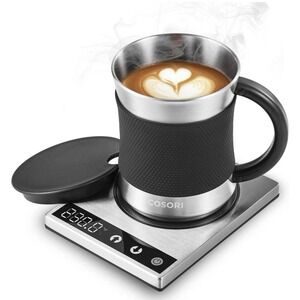Cosori CO162-CWM Coffee Mug Warmer & Mug Set Electric 24watt Beverage Cup Warmer